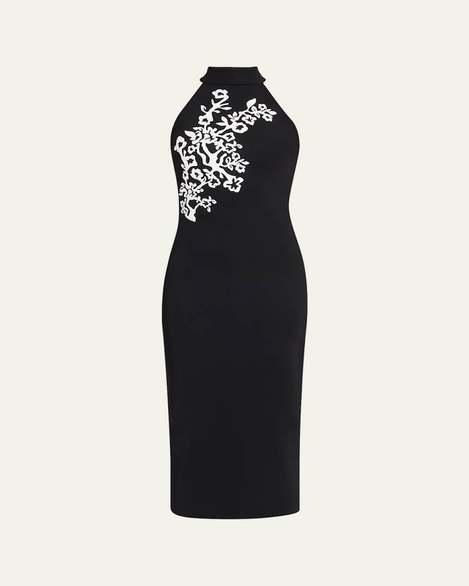 Kety Mock-Neck Midi Sheath Dress